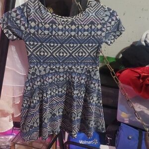 Blue checkered dress